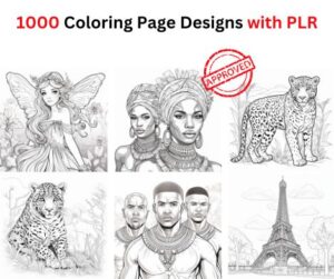 1000 Coloring Page Designs with PLR