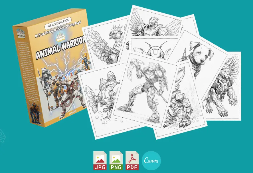 animal-warrior-coloring-page-bundle