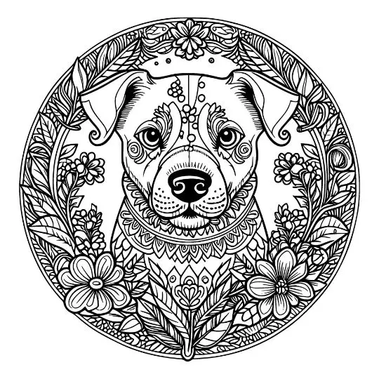 free-dog-tattoo-coloring-pages